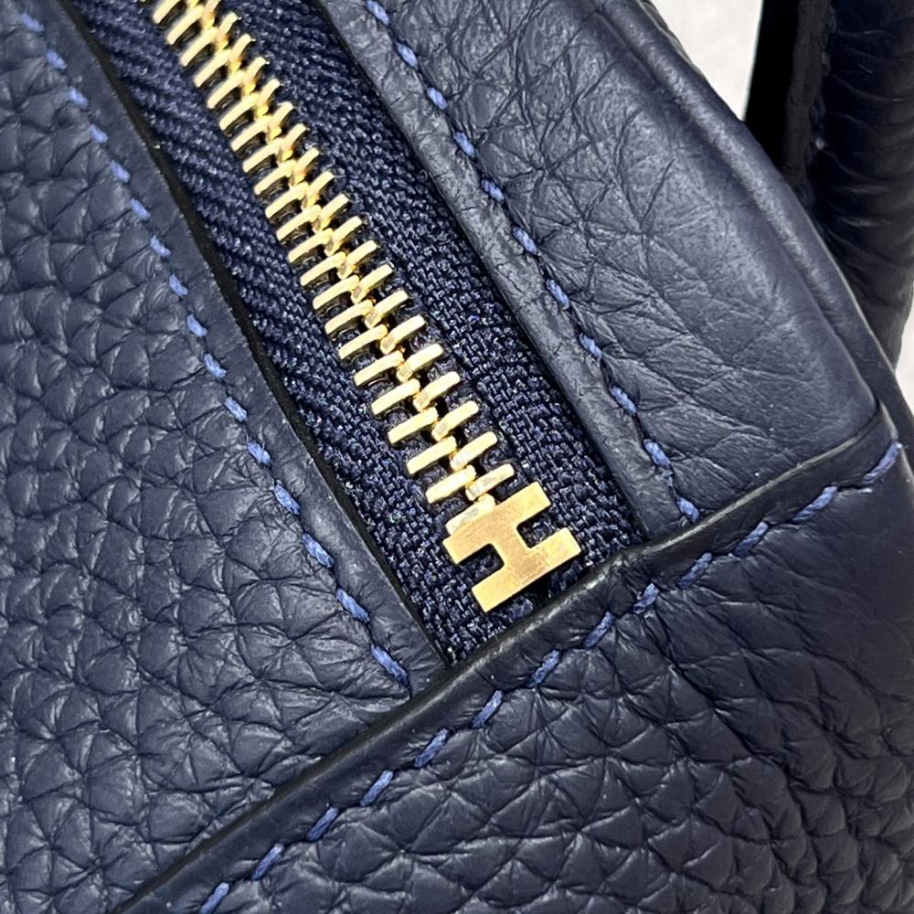 Hermēs Mini Lindy 20 Midnight Blue Clemence