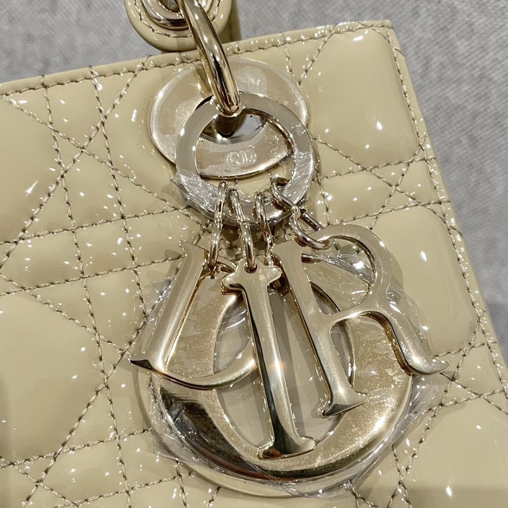 Dior Lady Küçük Cannage Dana Derisi Parlak Sarı