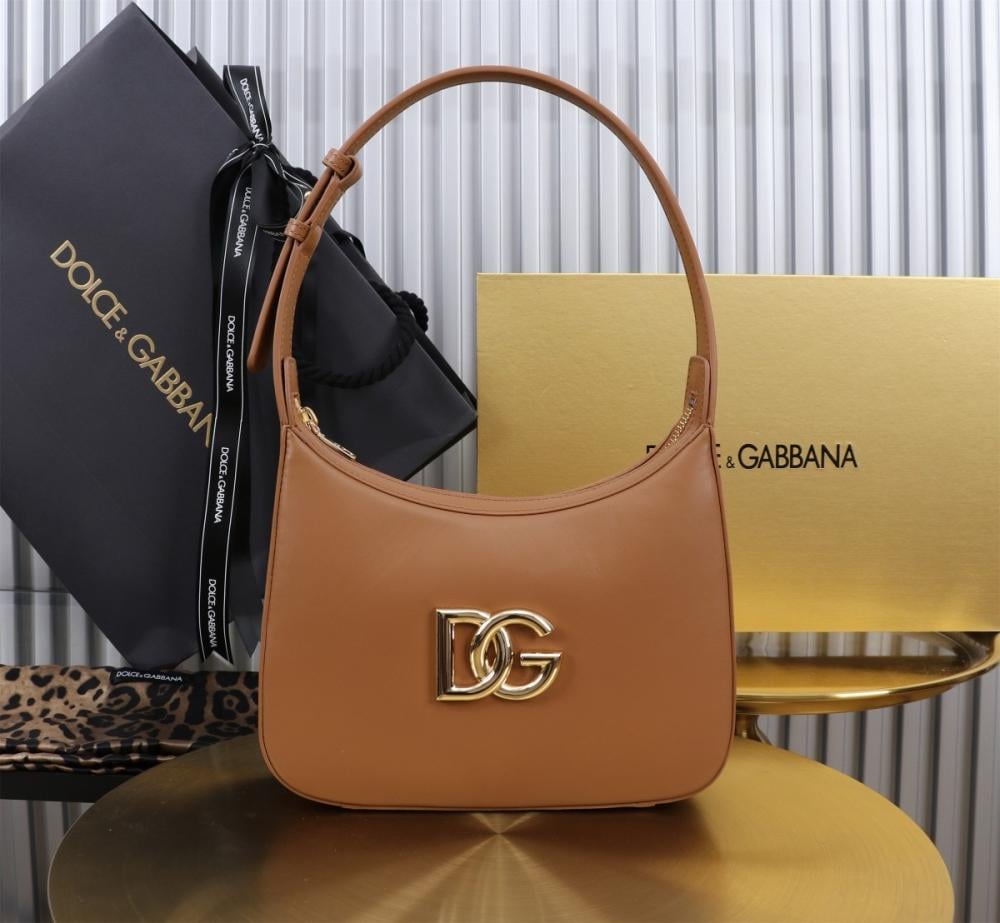 Dolce & Gabbana Leather Shoulder Bag – Camel