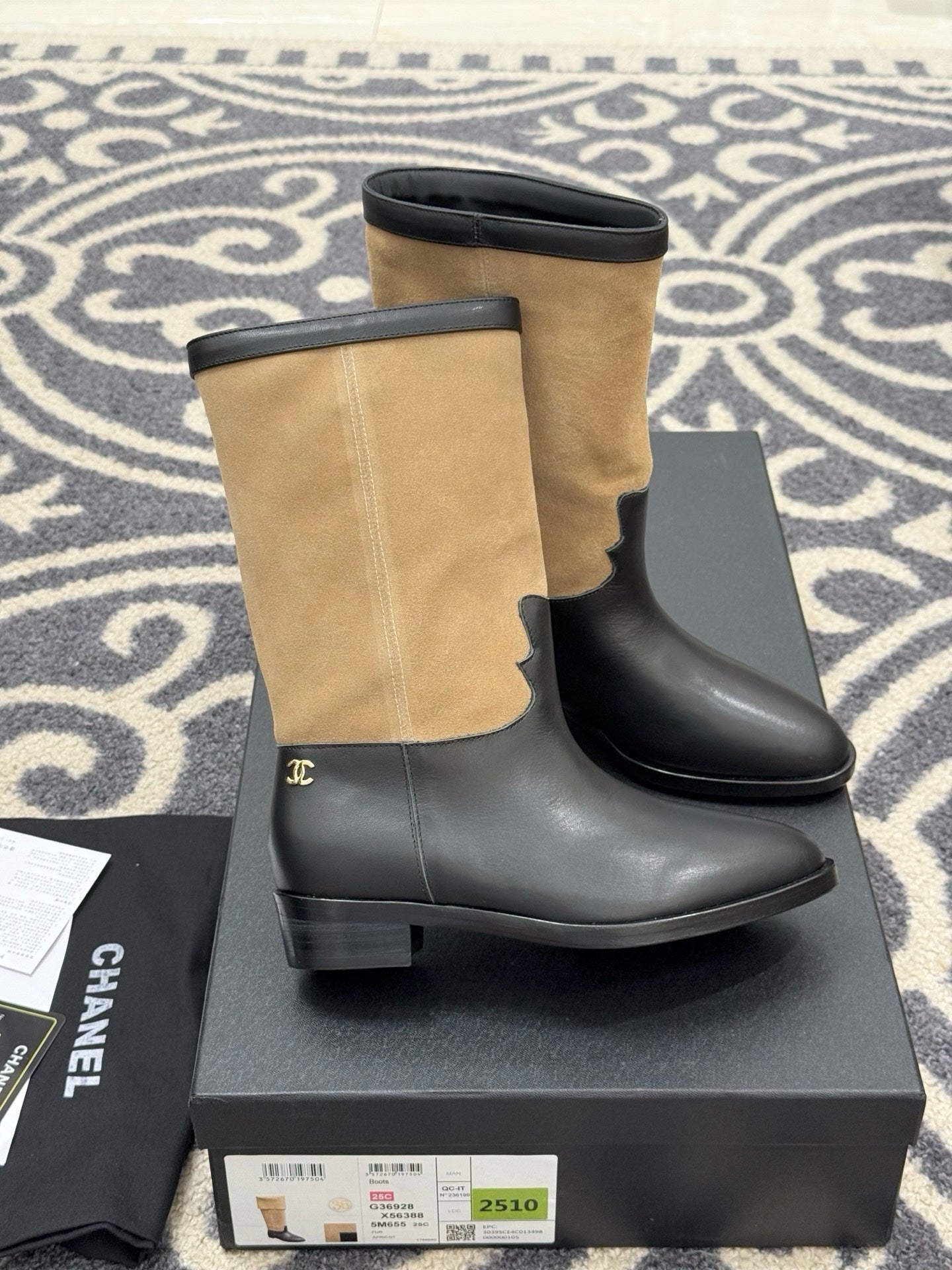Chanel 2025/26 Suede and Calfskin Boots