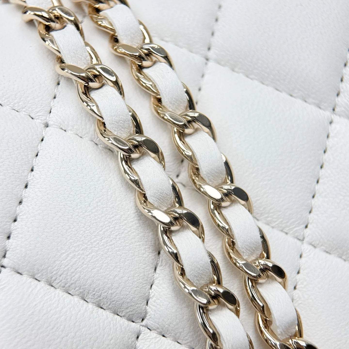 Chanel Mini Timeless Classic Barrel Bag Shiny Caviar Light Gold Hardware