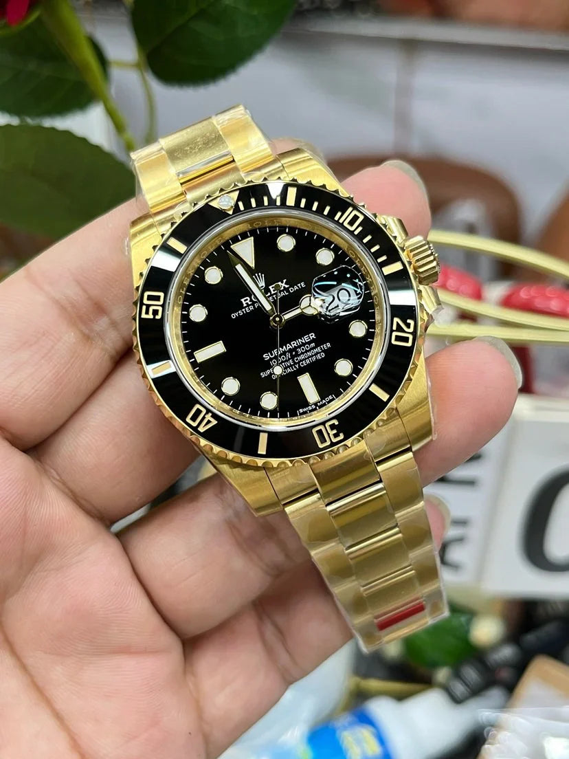 Rolex Submariner Altın Siyah Saat - Glimmer of Luxury