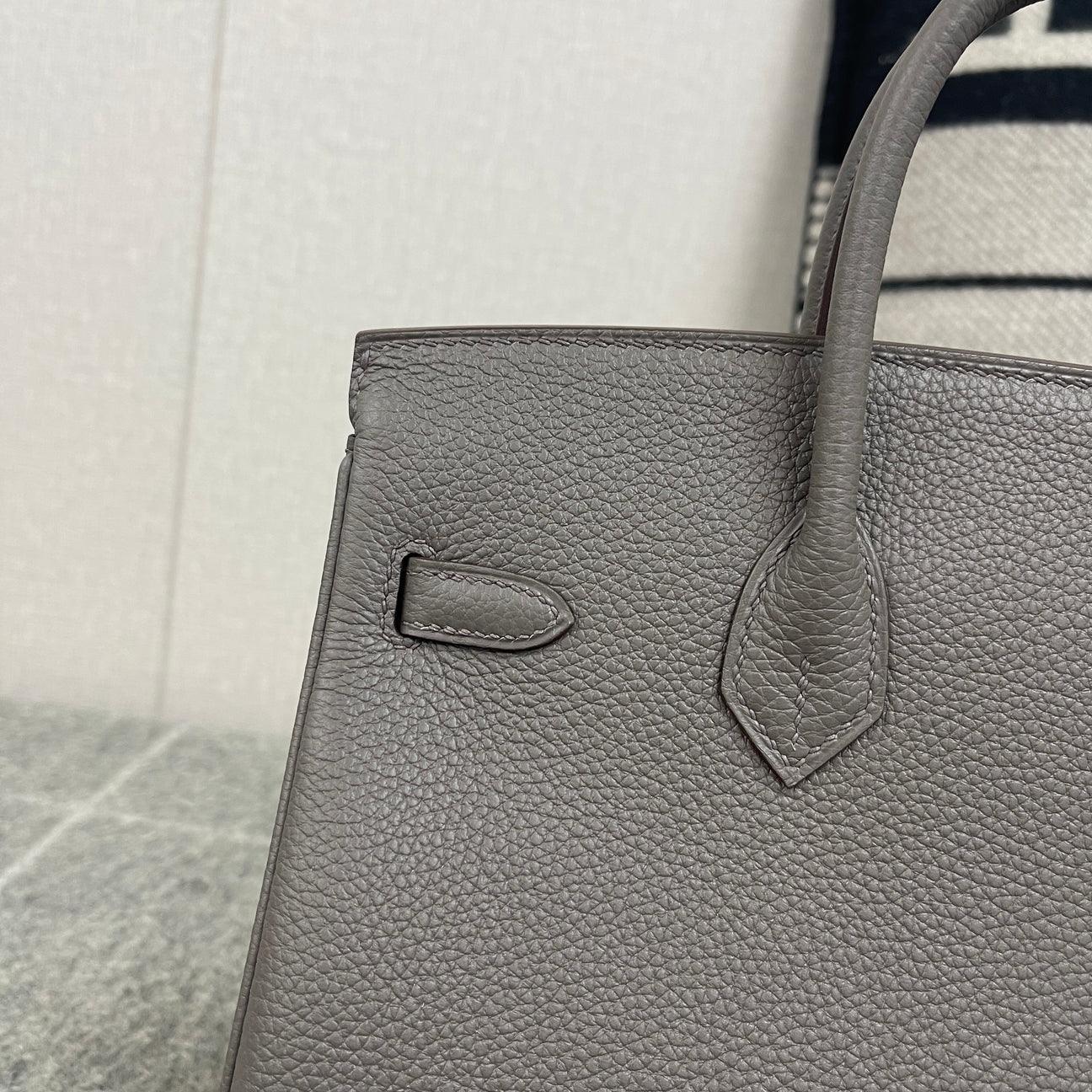Hermès Birkin 25 Togo Deri Asfalt Gri Gül Altın Donanımlı (RGHW) - Glimmer of Luxury