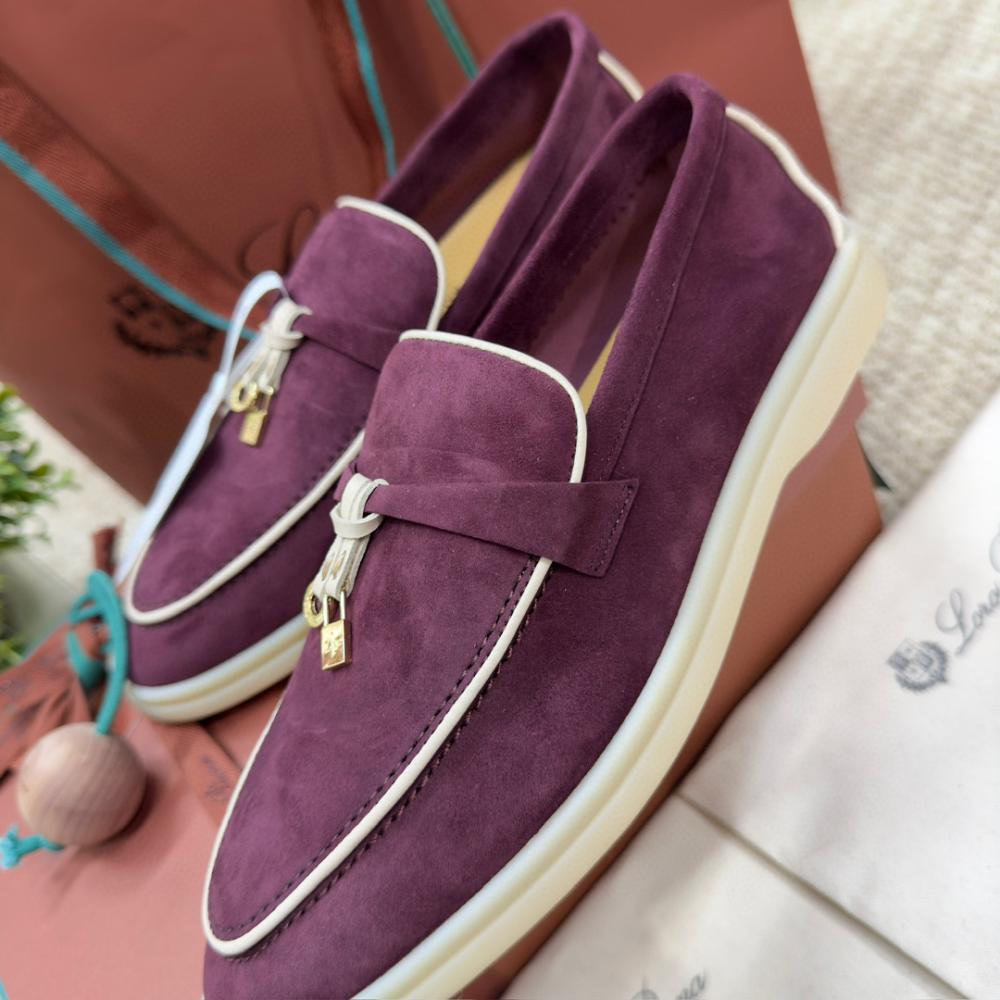 Loro Piana Yaz Büyüsü Yürüyüş Ayakkabısı - Azuki Fasulyesi - Glimmer of Luxury