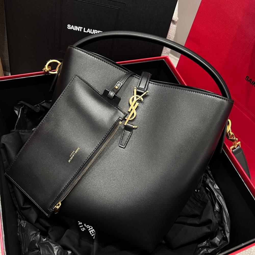 Saint Laurent LE 37 Küçük Parlak Deri Çanta