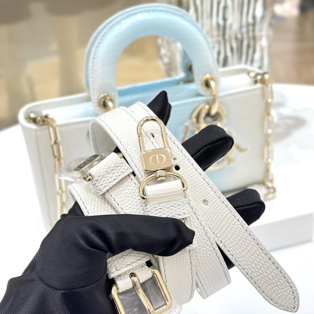 Dior Small Lady D-Joy Bag Cotton Pearl