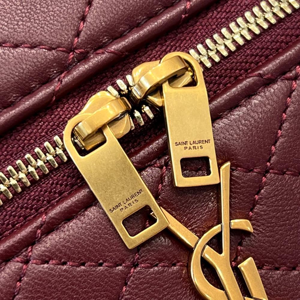 Saint Laurent Gaby Kuzu Derisinden Makyaj Çantası