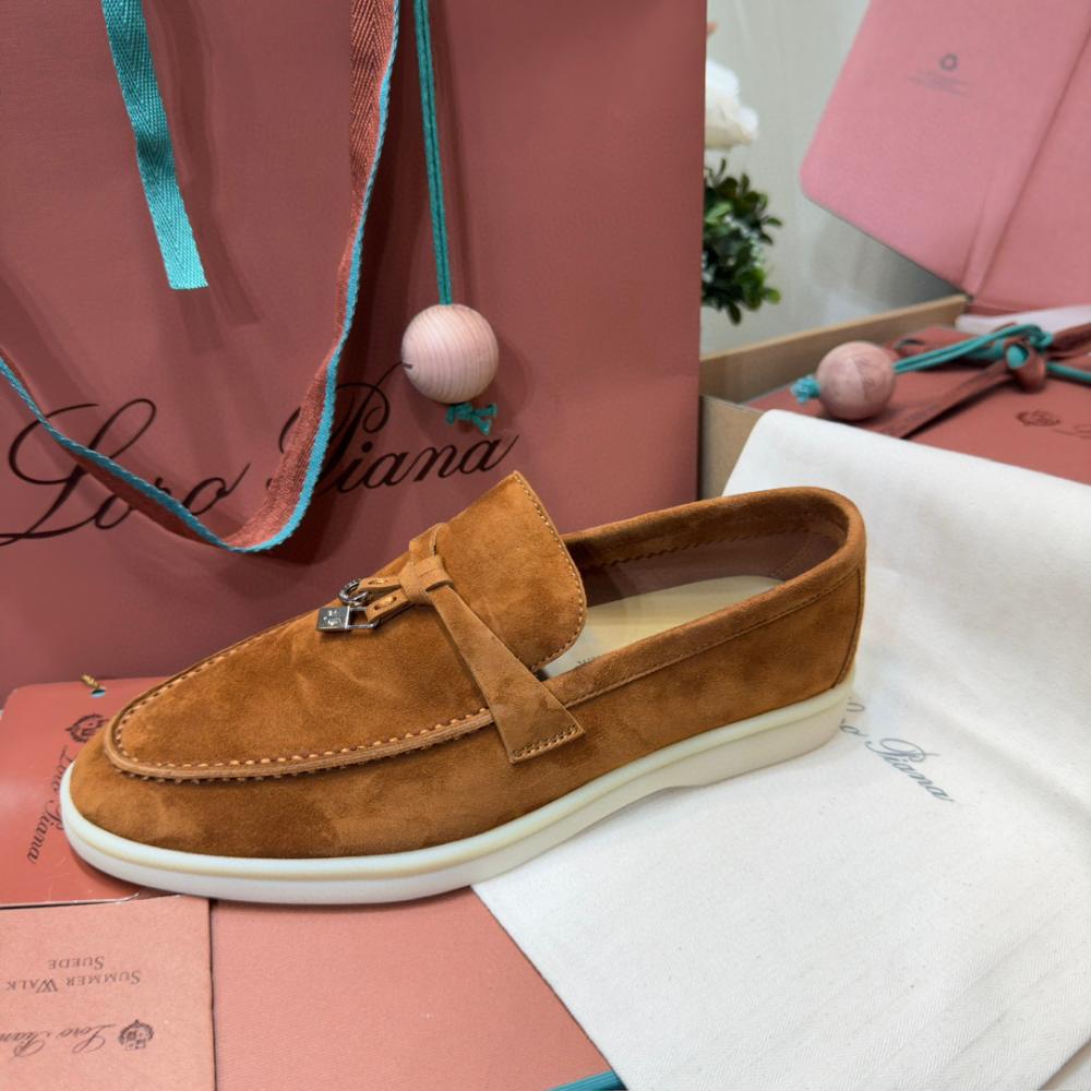 Loro Piana Yaz Büyüsü Yürüyüş Ayakkabısı - Eyer Kahvesi - Glimmer of Luxury