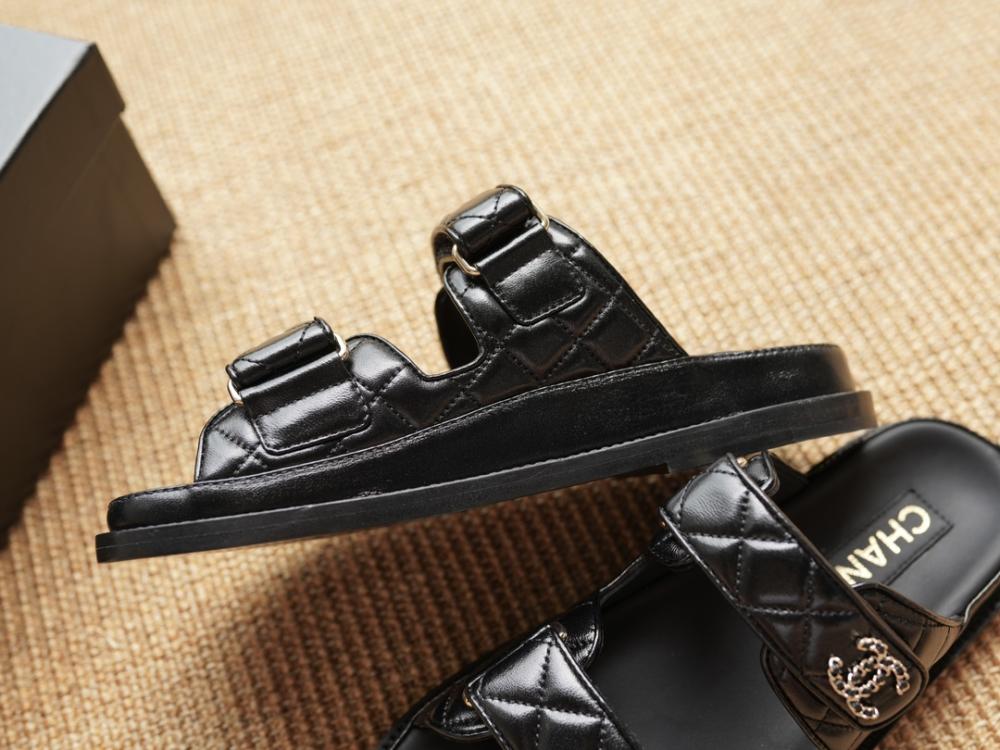 Chanel 24P Velcro Beach Slippers
