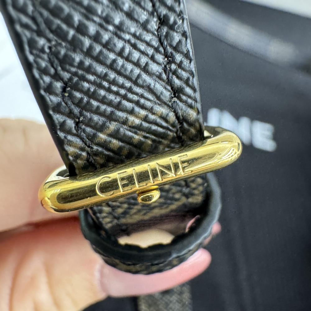 Celine Tina Canvas Shoulder Bag 