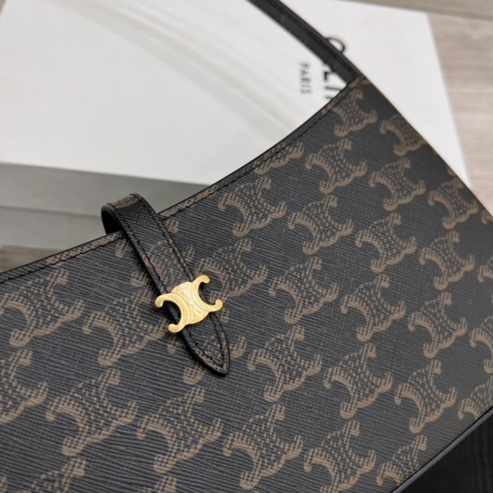 Celine Tina Canvas Shoulder Bag 