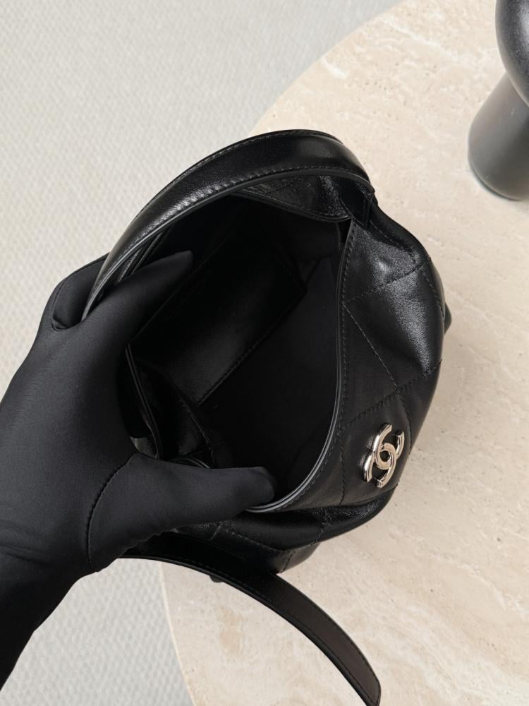 Chanel S26 Shiny Lambskin Maxi Hobo Bag