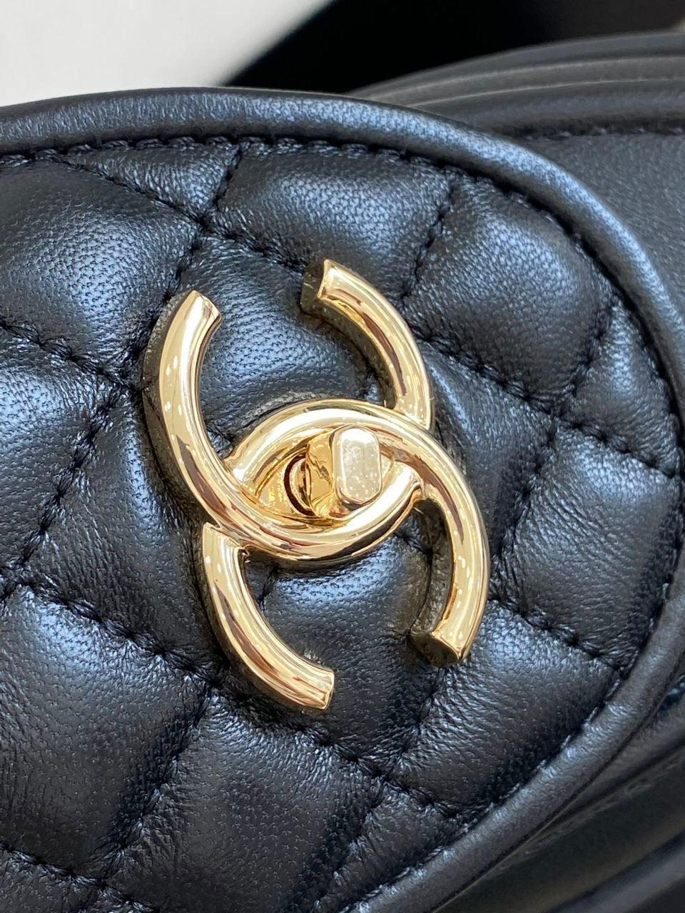Chanel CC Dönüş Kilitli Deri Kapitone Siyah Loafer - Glimmer of Luxury