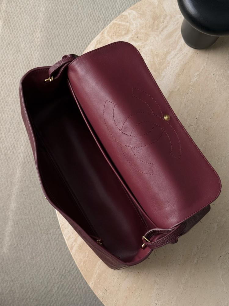 Chanel Maxi “Souplissimo” Küçük Kapaklı Çanta – Bordo