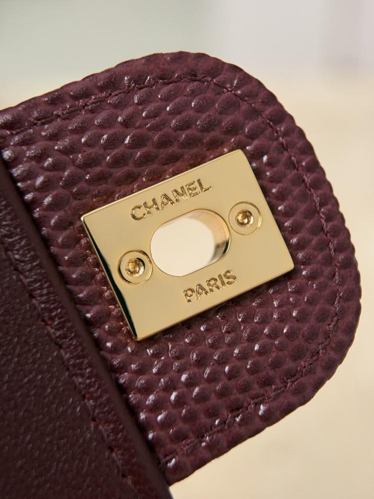 Chanel Kertenkele Derisi Desenli Uzun Üstten Saplı El Çantası