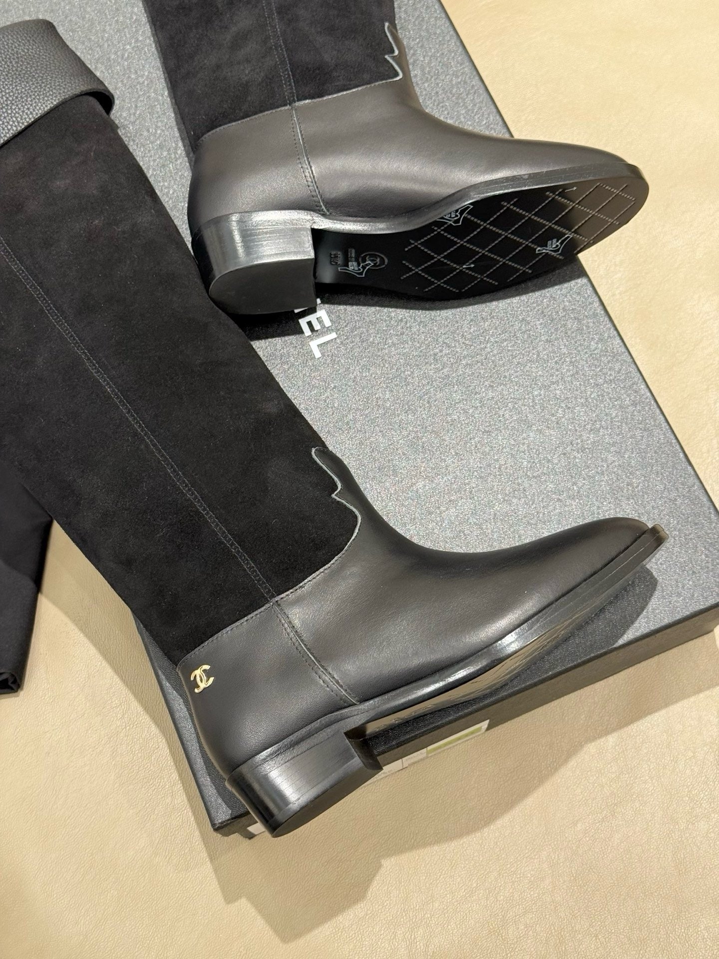 Chanel 2025/26 Suede and Calfskin Tall Boots