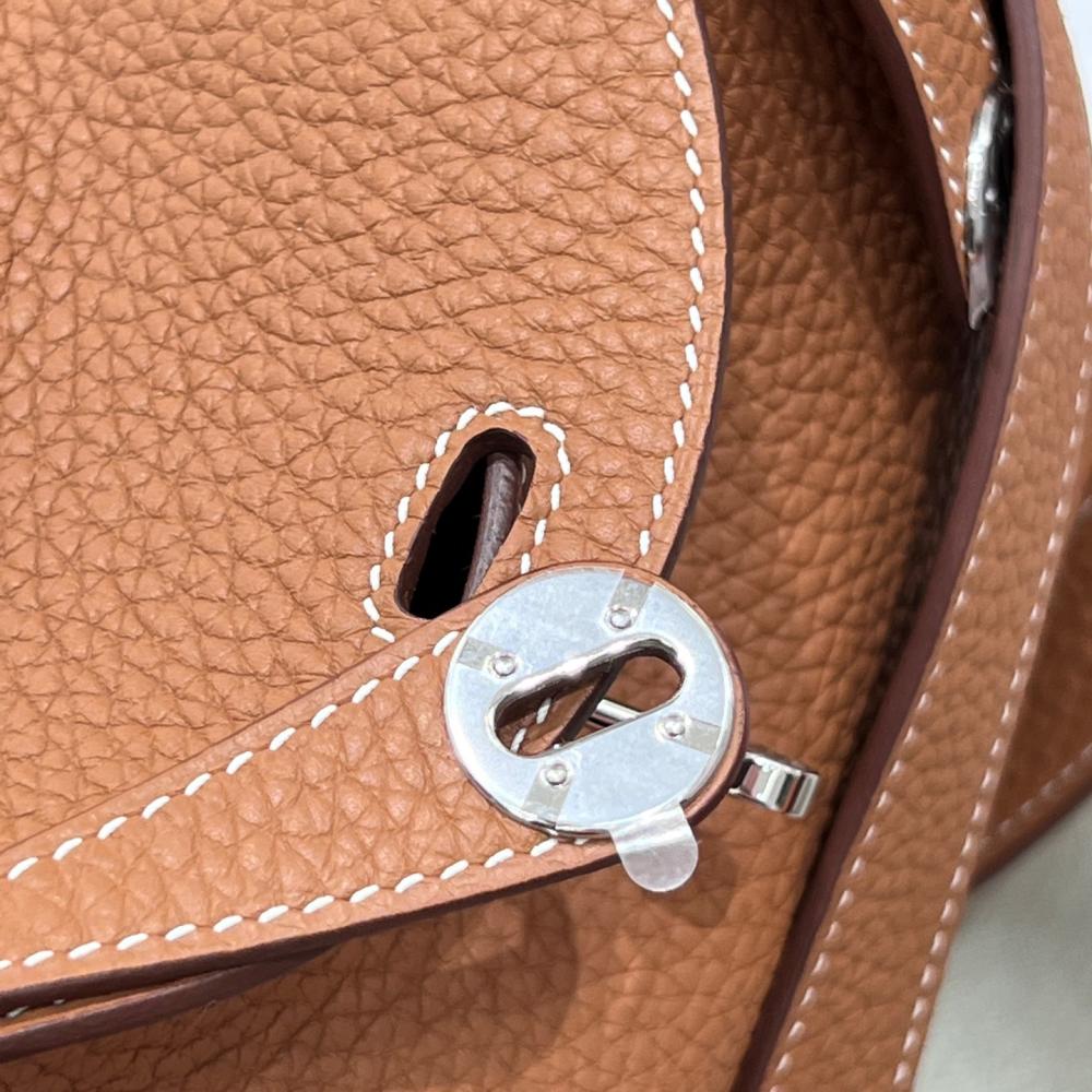 Hermēs Mini Lindy 20 Gold Clemence