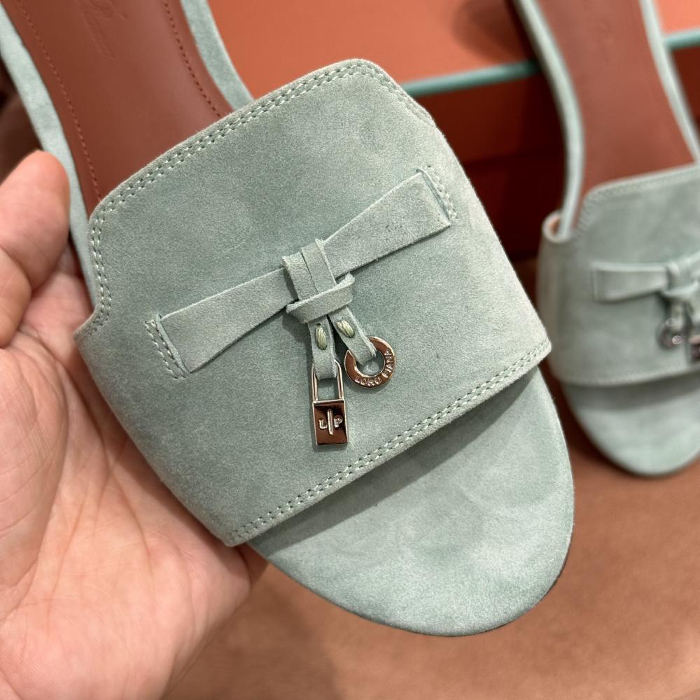 Loro Piana Summer Charms Ser Kadın Sandalet - Yeşil - Glimmer of Luxury