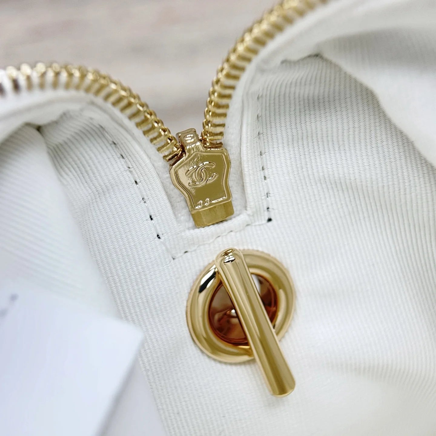 Chanel Mini Timeless Classic Barrel Bag Shiny Caviar Light Gold Hardware