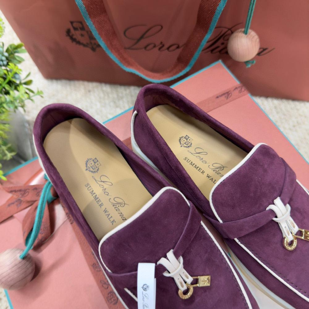 Loro Piana Yaz Büyüsü Yürüyüş Ayakkabısı - Azuki Fasulyesi - Glimmer of Luxury