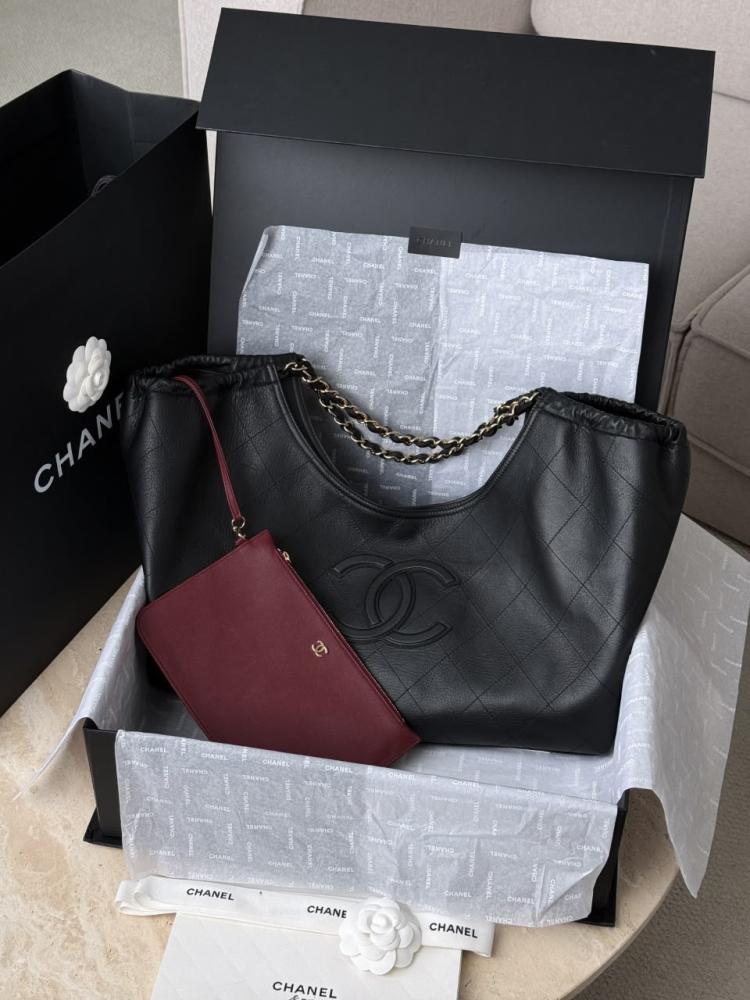 Chanel Kuzu Derisi Kapitone Neo Cabas / Maxi CC Hobo Alışveriş Çantası