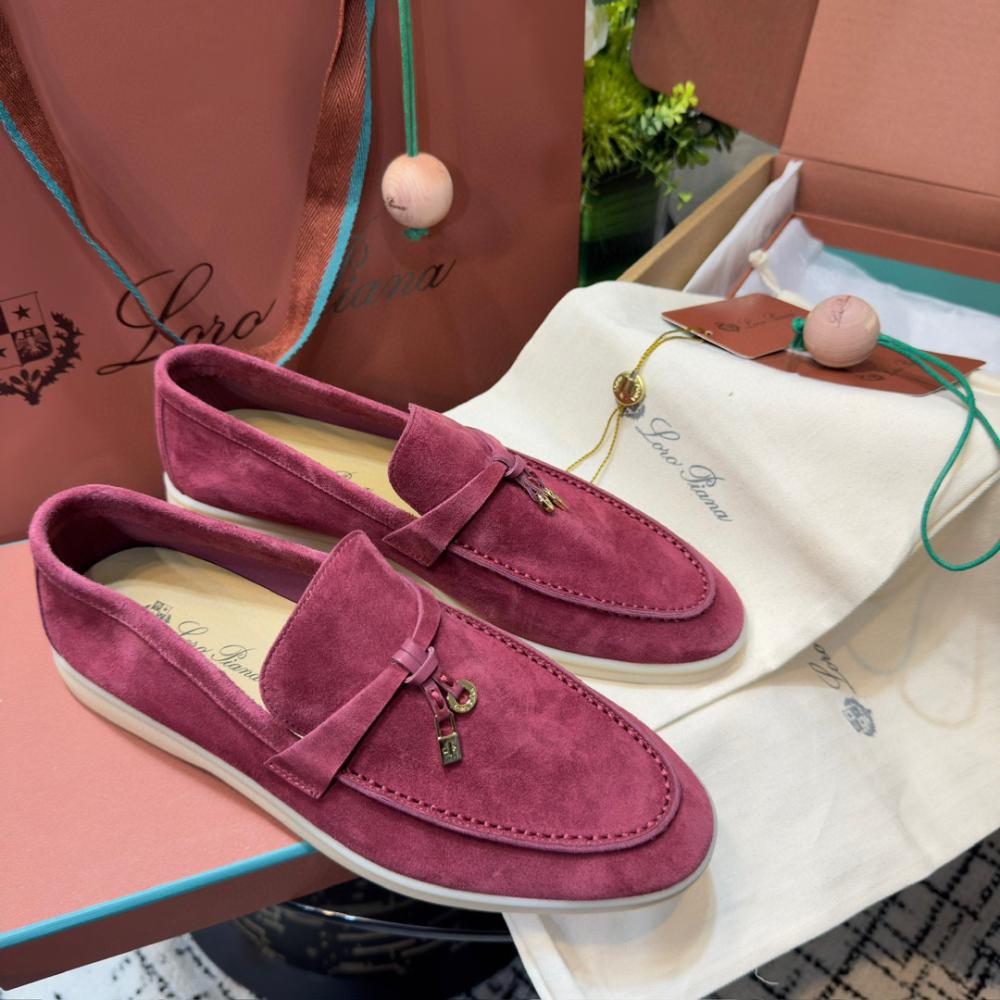 Loro Piana Yaz Büyüsü Yürüyüş Ayakkabısı - Azuki Fasulyesi - Glimmer of Luxury