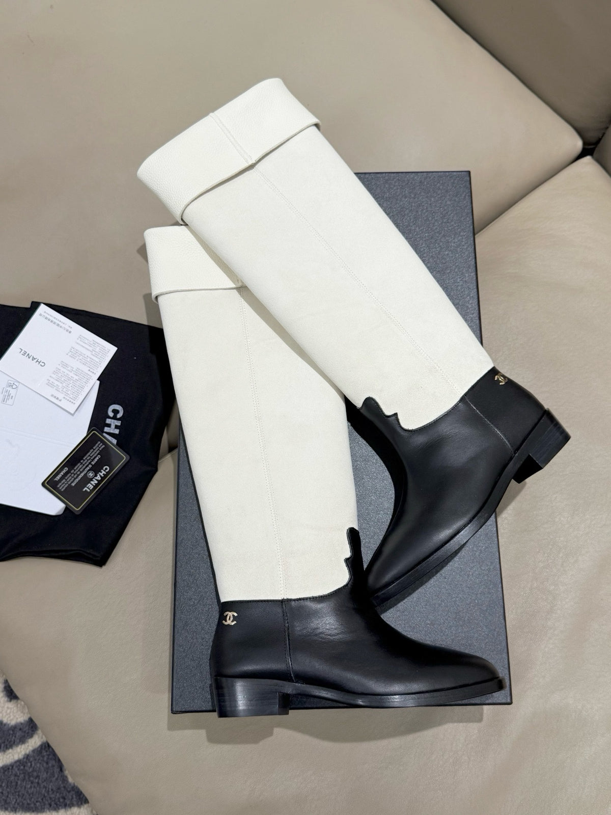 Chanel 2025/26 Süet Ve Dana Derisi Uzun Çizmeler
