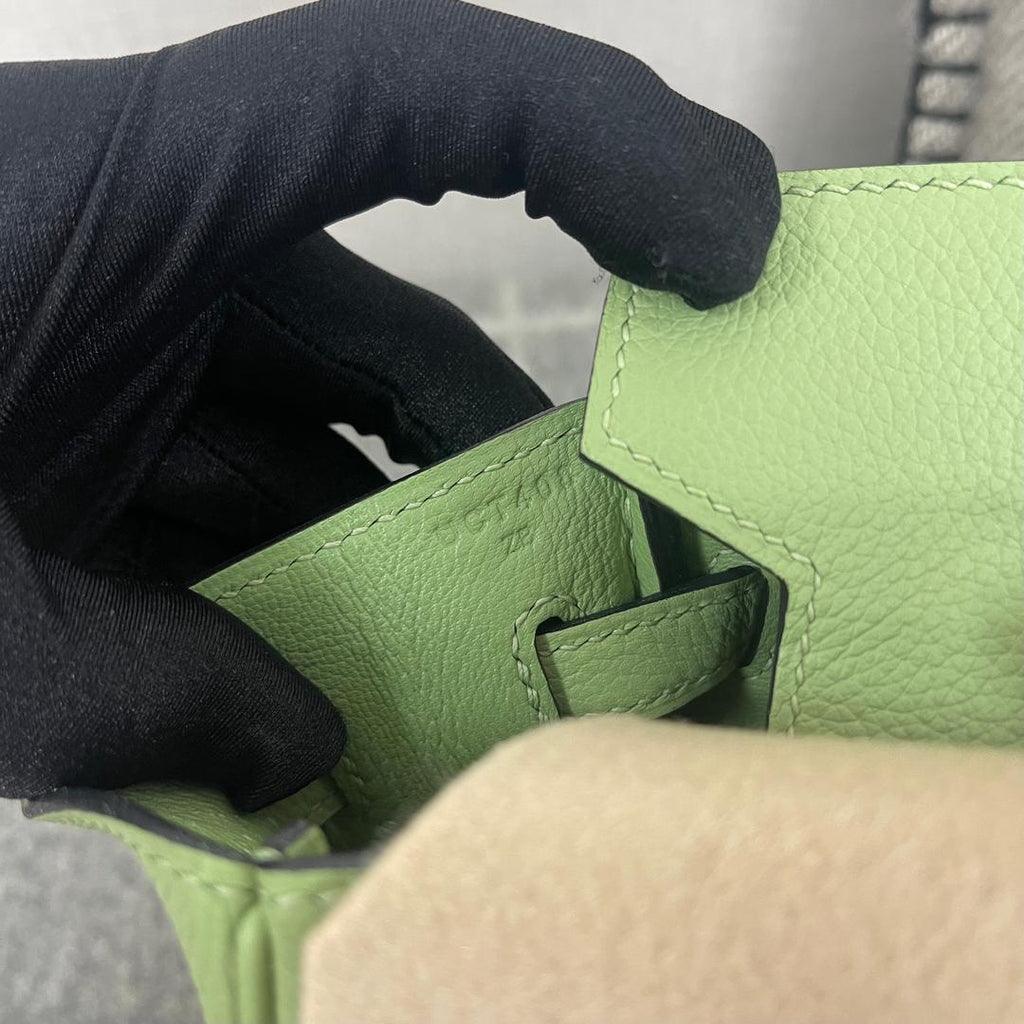 Hermès Birkin 25 Evercolor Deri Yeşil Kriket Altın Donanımlı (GHW) - Glimmer of Luxury