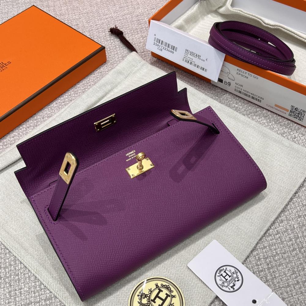 Hermès Kelly To Go Epsom 19cm Anemone 