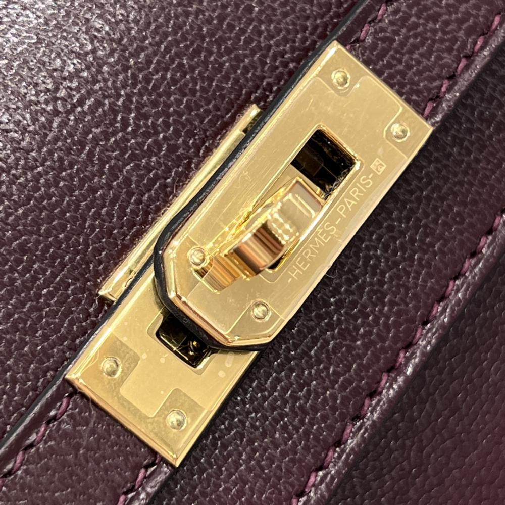 Hermès Kelly To Go Togo Leather 19cm Rogue Sellier 