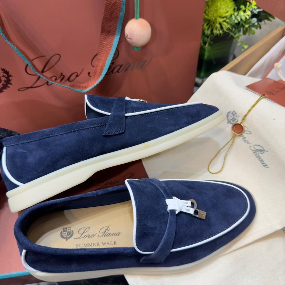 Loro Piana Yaz Büyüsü Yürüyüş Ayakkabısı - Lacivert - Glimmer of Luxury