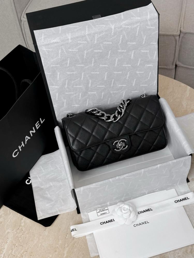 Chanel Bombay Bag – Black Quilted Leather