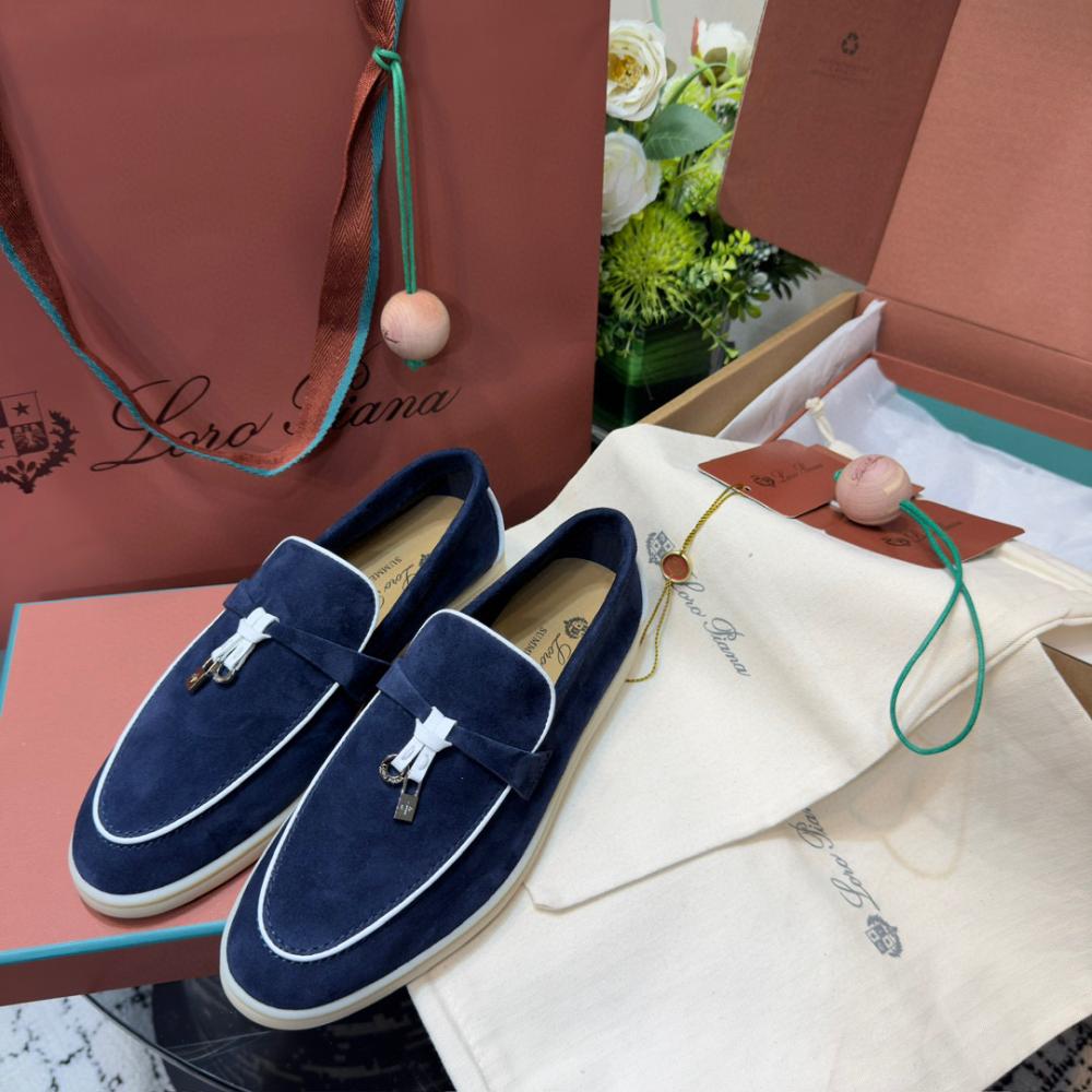 Loro Piana Yaz Büyüsü Yürüyüş Ayakkabısı - Lacivert - Glimmer of Luxury