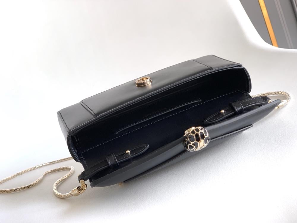 Bulgari Serpenti Forever Glossy Leather Mini Bag