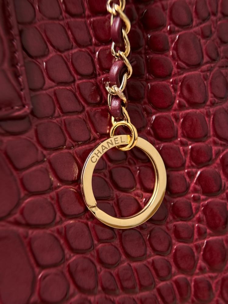 Chanel Küçük Cerf Alışveriş Çantası – Bordo