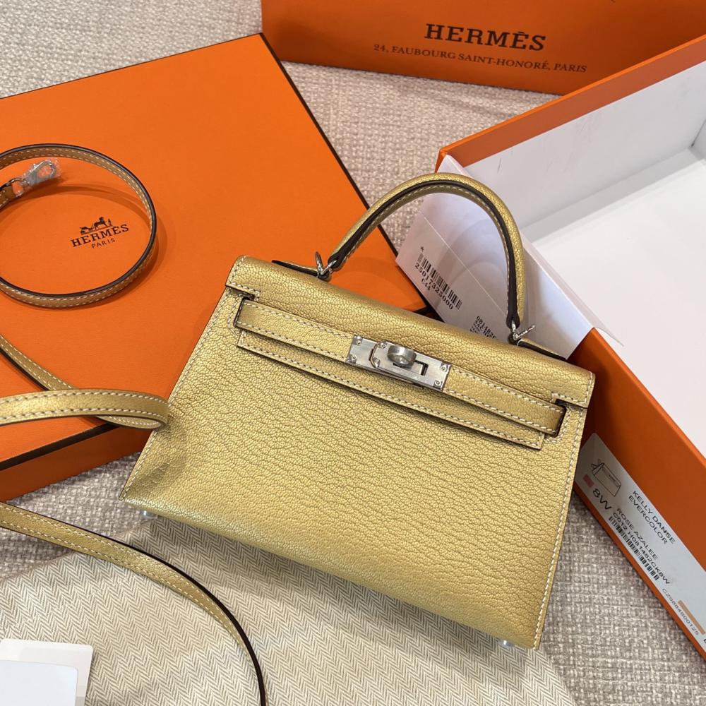 HERMES KELLY 20 MINI SELLIER ANEMONE EPSOM GOLD HARDWARE
