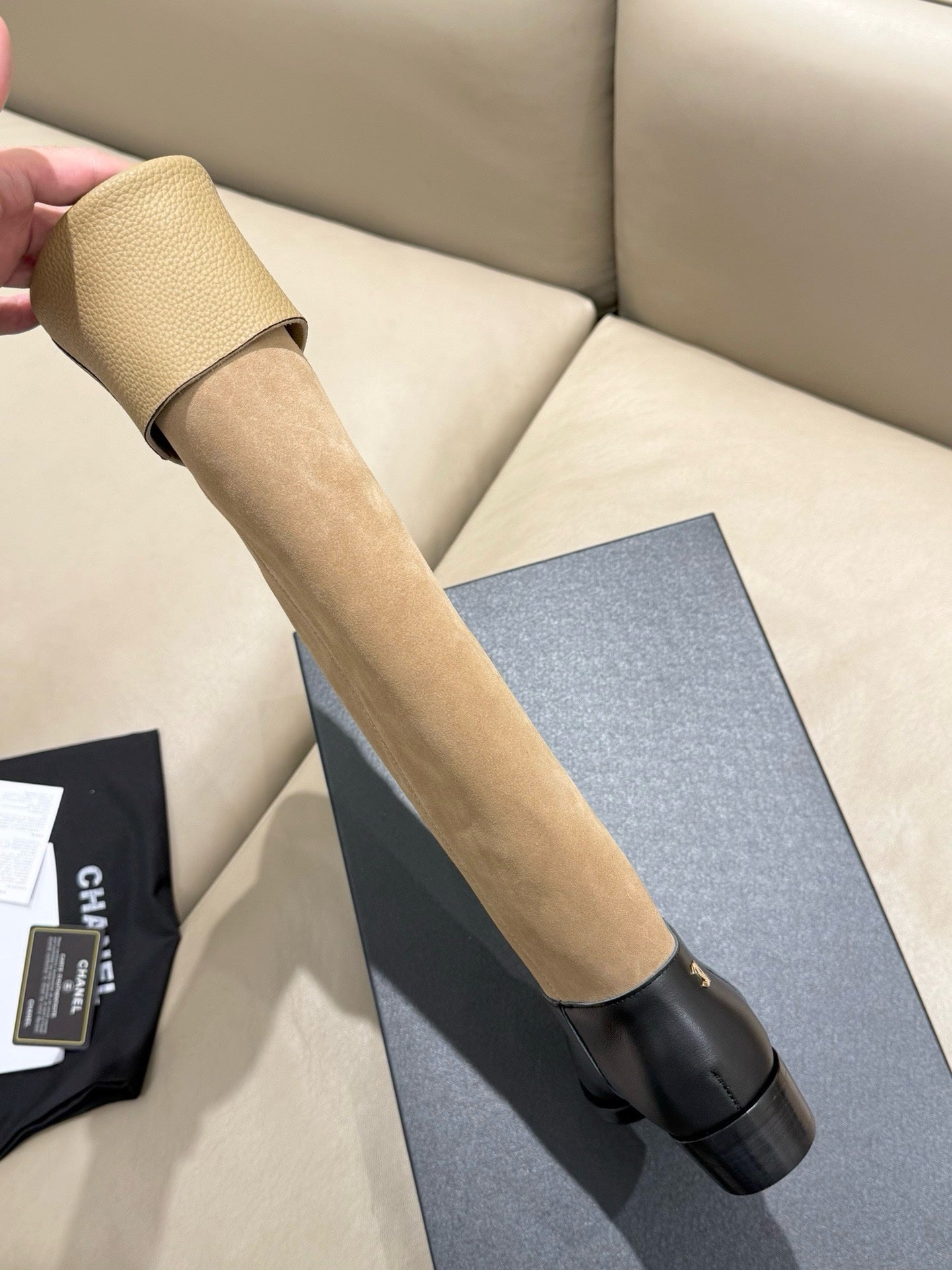 Chanel 2025/26 Suede and Calfskin Tall Boots