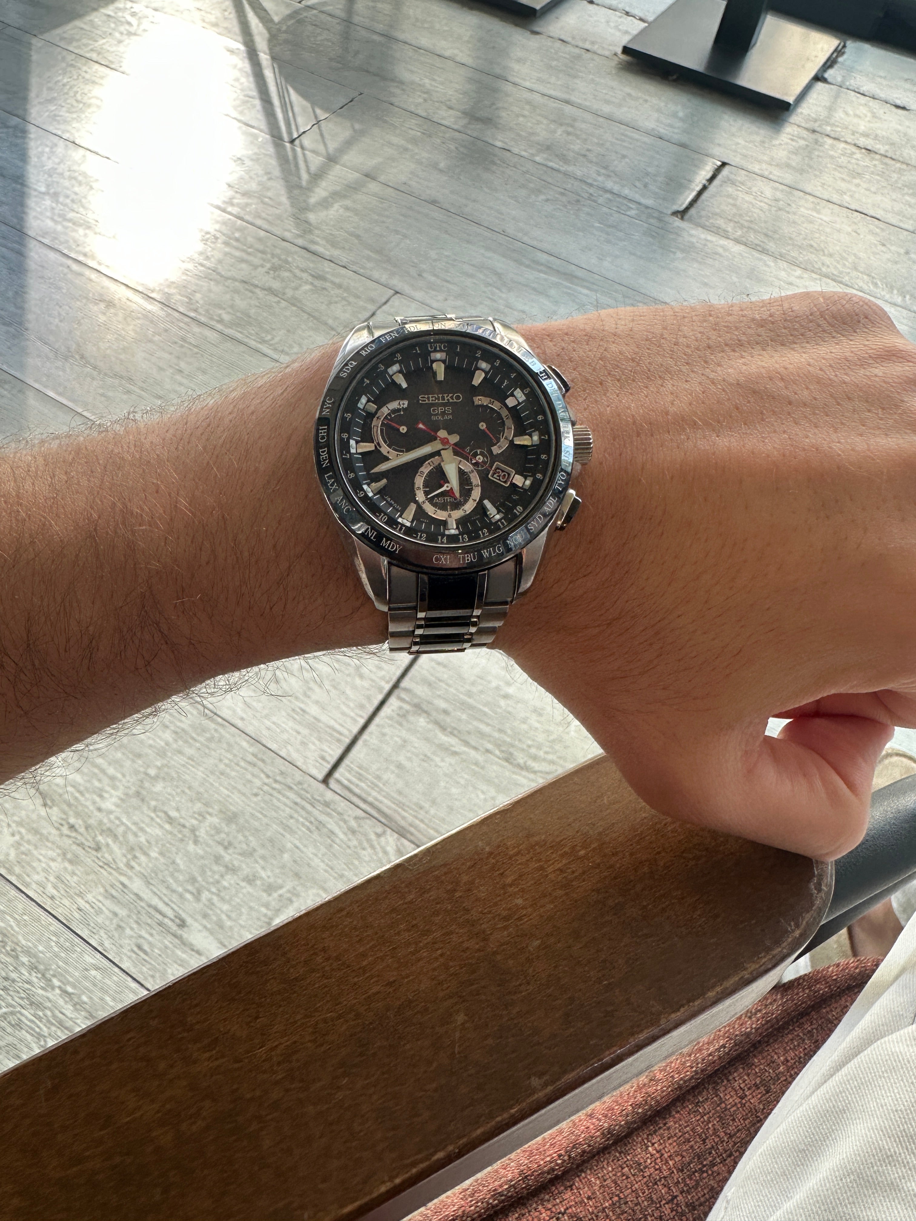 Seiko GPS Astron Solar Titanium Wristwatch