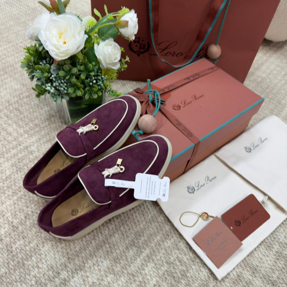 Loro Piana Yaz Büyüsü Yürüyüş Ayakkabısı - Azuki Fasulyesi - Glimmer of Luxury