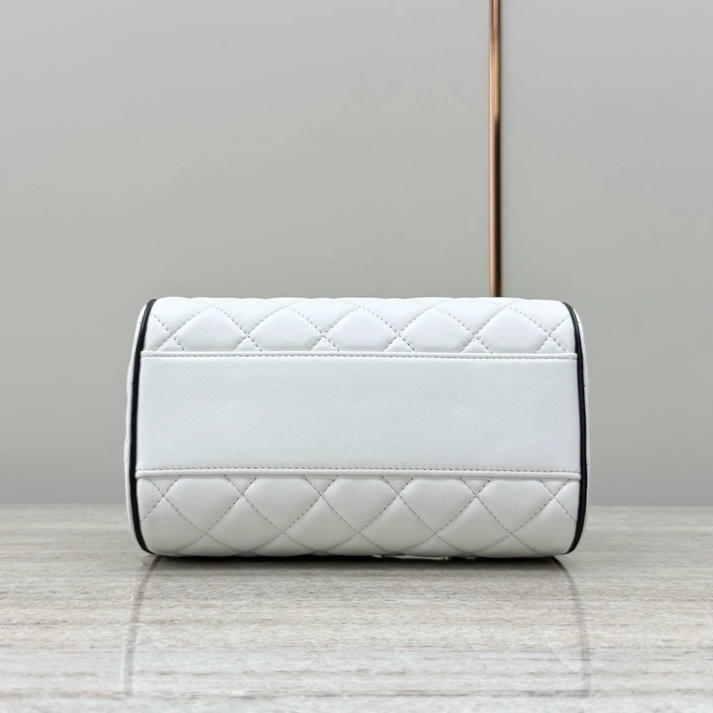 Chanel Mini Timeless Classic Barrel Bag Shiny Caviar Light Gold Hardware