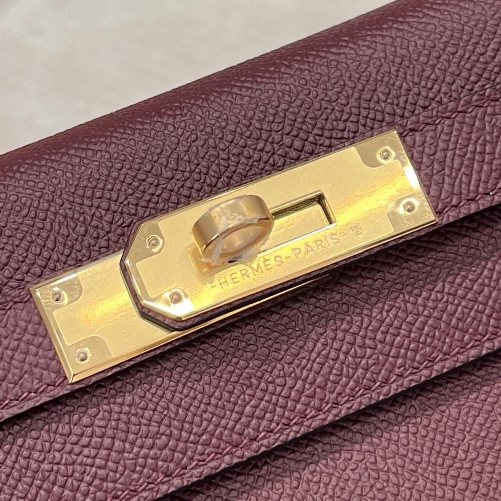 Hermès Kelly 25 Epsom Leather Horseshoe Stamp (HSS) Two-Tone Trench Coat with Palladium Hardware and Black (PHW)