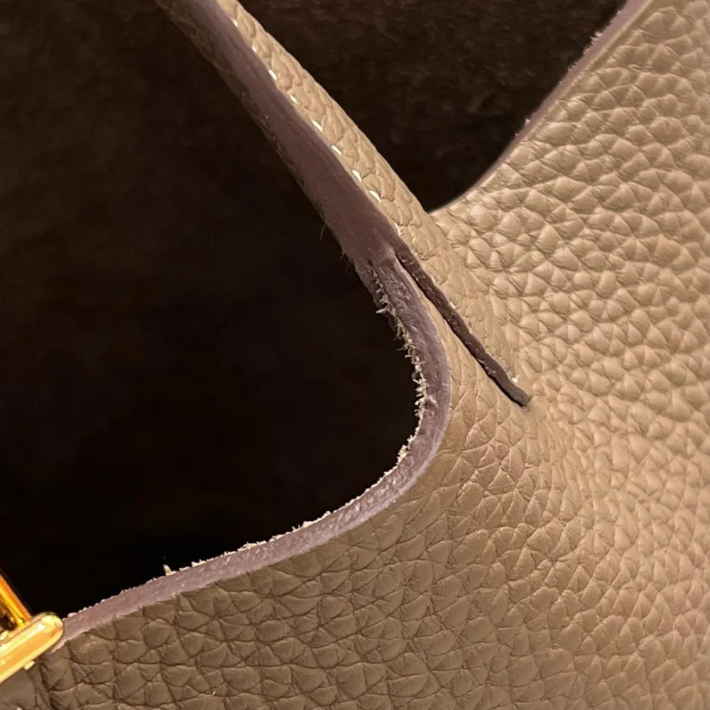 Hermès Picotin 18 Lock Clemence Leather Two-Tone Lime &amp; Nata Palladium Hardware (PHW)