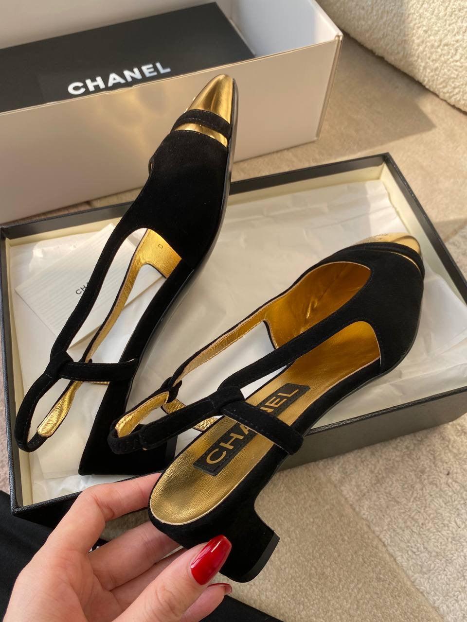 Chanel Arkadan Bağlamalı Topuklu Ayakkabı - Glimmer of Luxury