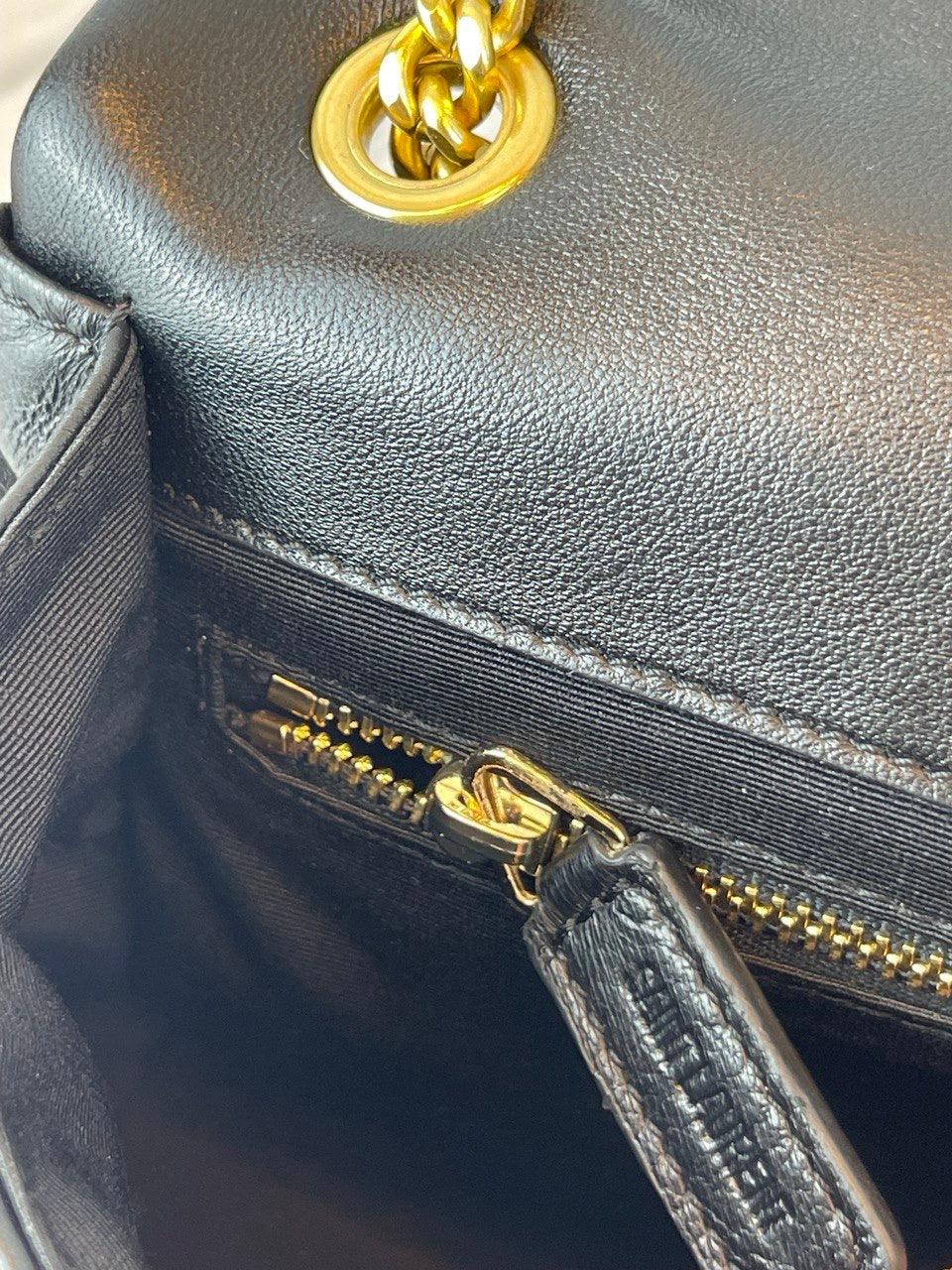 SAINT LAURENT
Kuzu Derisi Süet Patchwork Monogram Orta Jamie Yeşili - Glimmer of Luxury