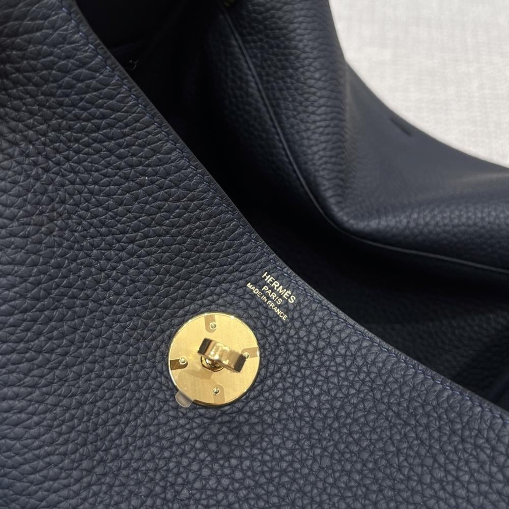 Hermēs Mini Lindy 20 Midnight Blue Clemence