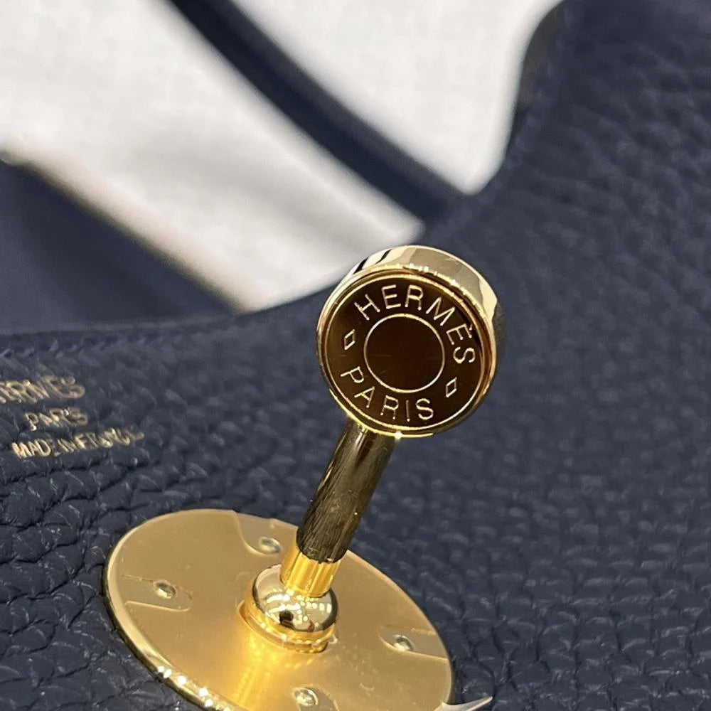 Hermēs Mini Lindy 20 Midnight Blue Clemence