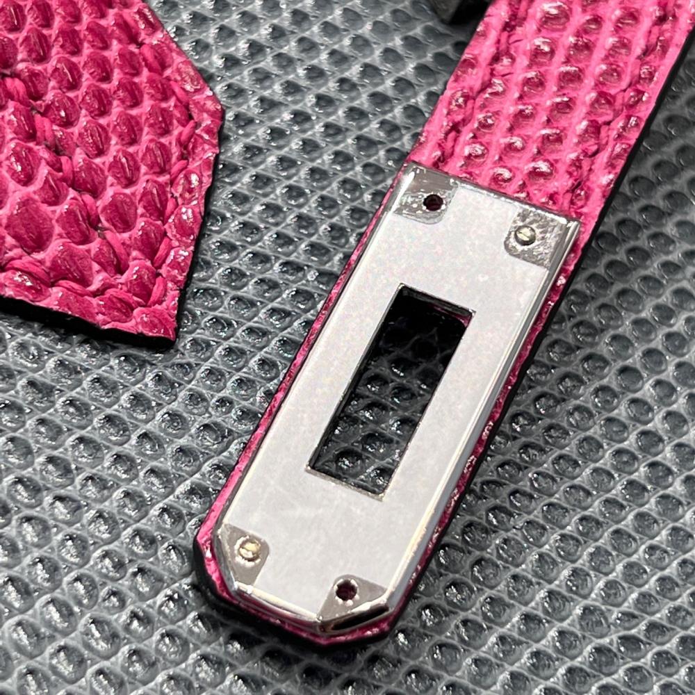 Hermès Birkin 25 Gri ve Pembe Kertenkele