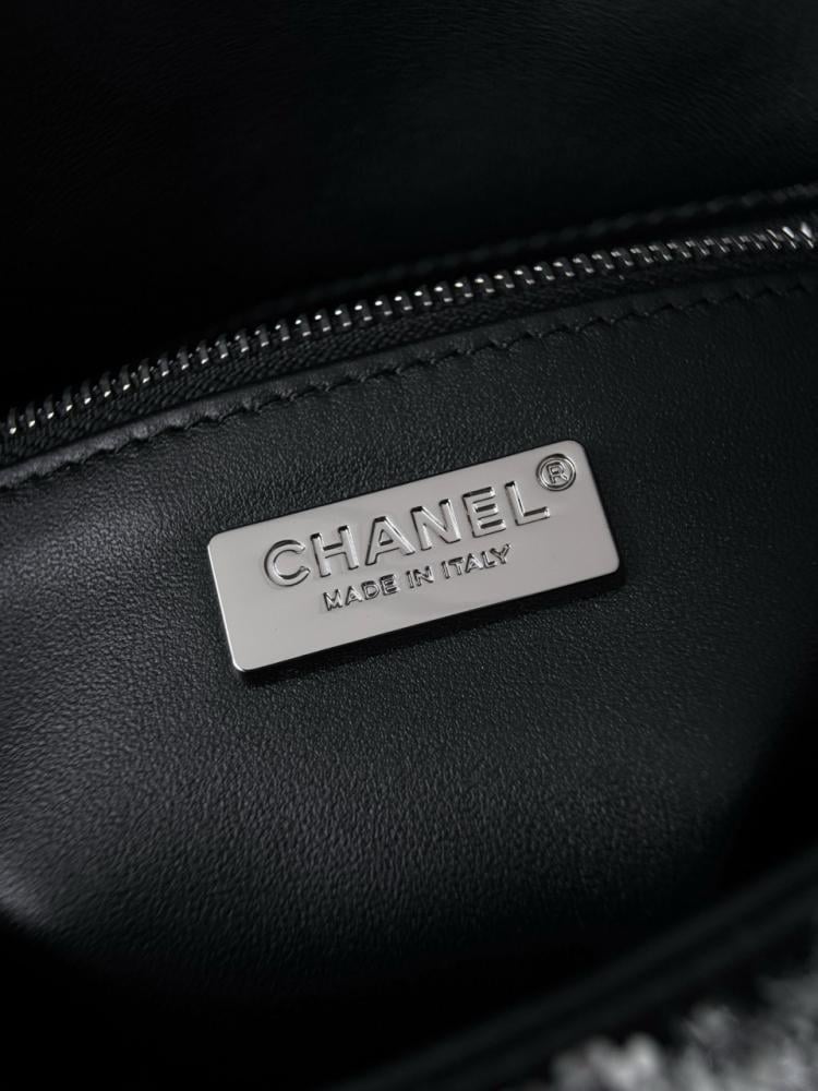 Chanel CF20 Evening Bag — Black Sequin
