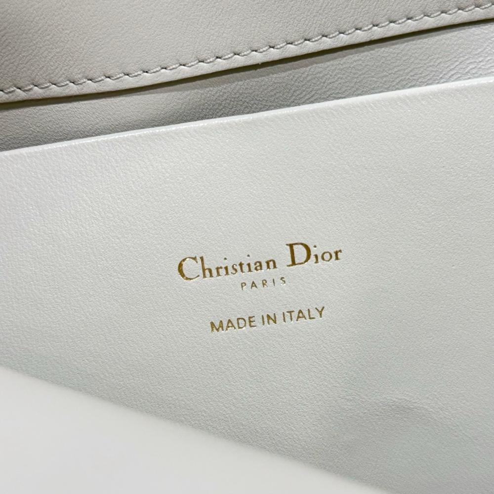 Small Dior Toujours Vertical Tote Bag Powder Beige Macrocannage Calfskin