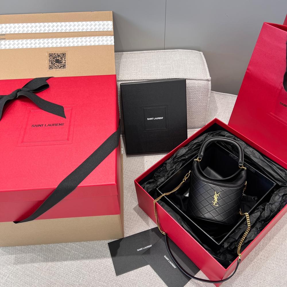 Saint Laurent GABY Lambskin Bucket Bag